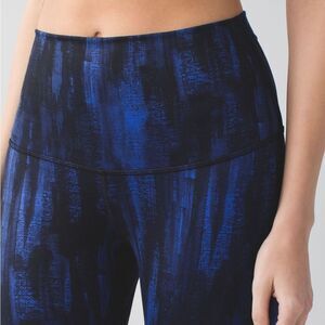 Lululemon Wunder Under Pant *Full-On Luon (Roll Down) Nightsky Harbor Blue Black